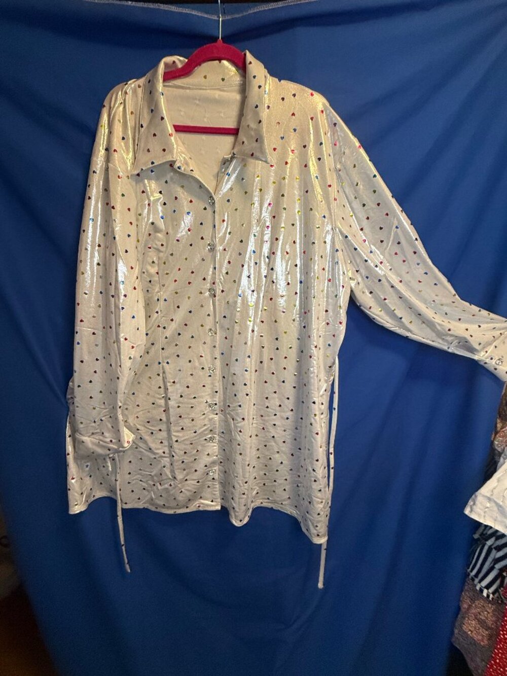 Alpine Butterfly Swim Irridescent Galactic Hearts Shirtdress XL